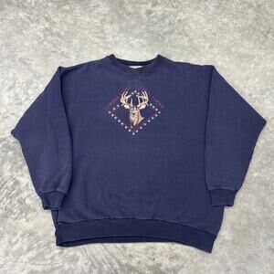 Vintage 90s Briar Creek Sportswear Timberland Outfitters Unisex L Navy Crewneck